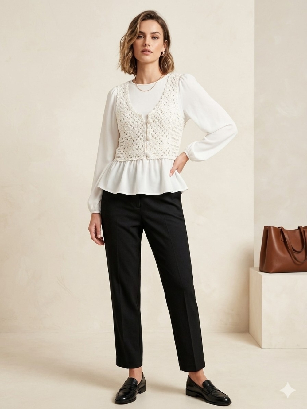 Straight-Leg Black Pants in Classic Cut